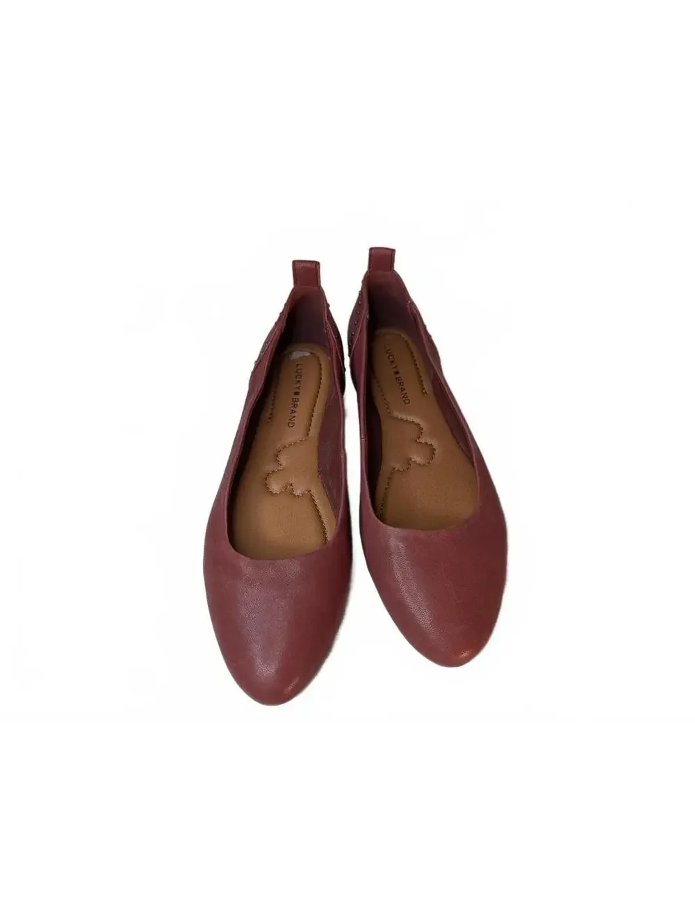Lucky‎ Brand Cayna Ballet Flats Burgundy Leather Size 6.5